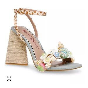 Betsey Johnson Pastel Embellished Block Heels